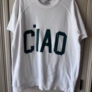 Southern Bliss White T-Shirt with 'CIAO' Print 3x